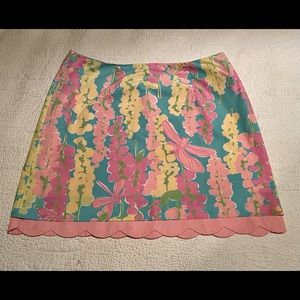 Lily Pulitzer Scalloped Hem Skirt Size 8 EUC